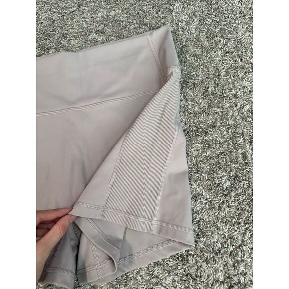 offline by aerie goals shortie high rise 4” biker shorts mauve XL ribbed sides - Picture 5 of 6